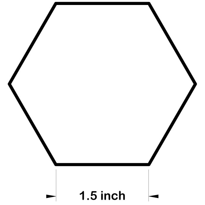 Free Printable 5 Inch Hexagon Template